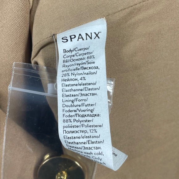 NEW Spanx Blazer Jacket Womens XS brown perfect tailored business casual classic - Picture 7 of 11